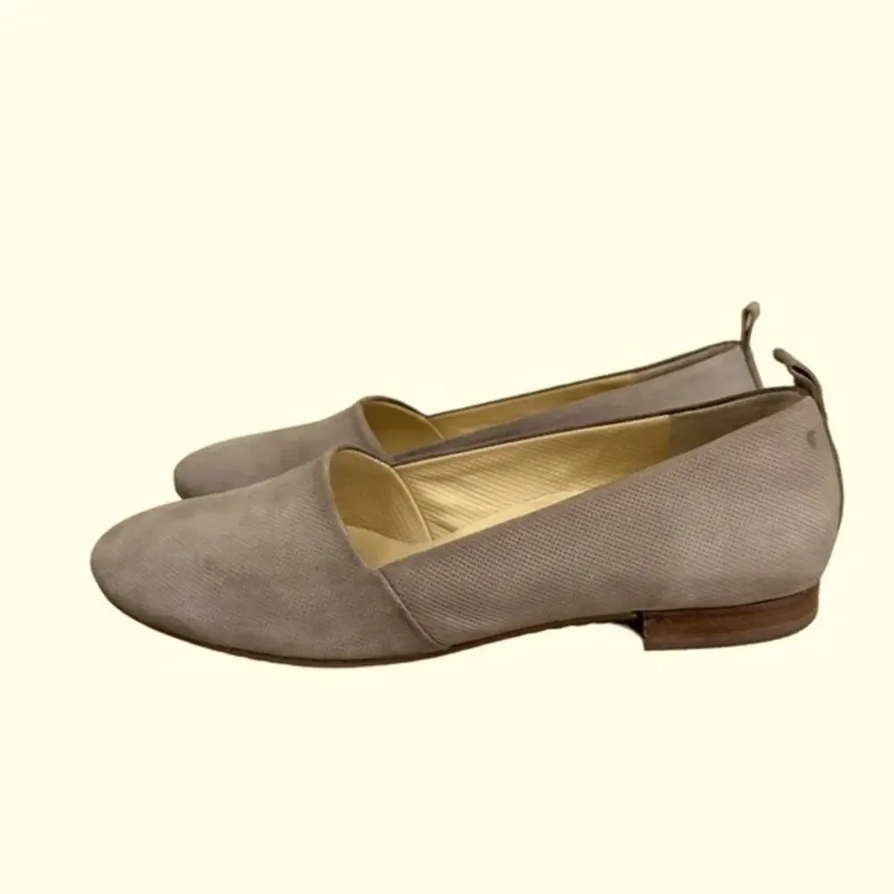 PAUL GREEN Women's Sz (US 8 ) Leather Tan Perforated Slip-on Flats Sz AUS (6.5)